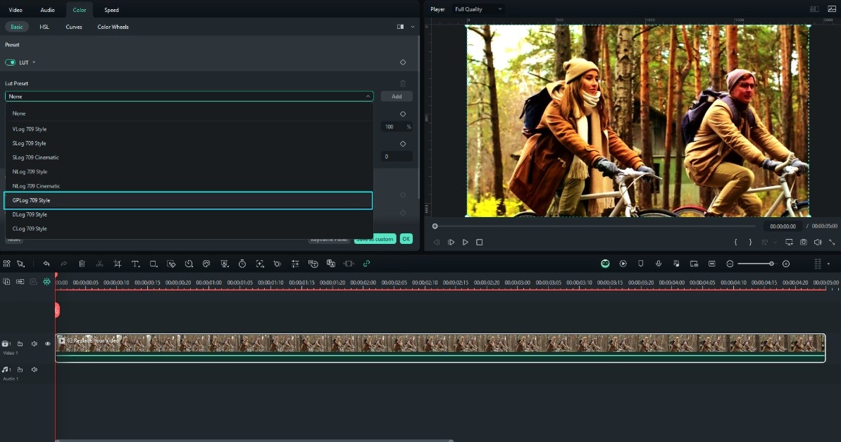 filmora lut presets