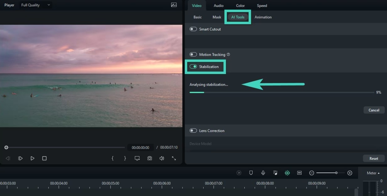filmora video stabilization