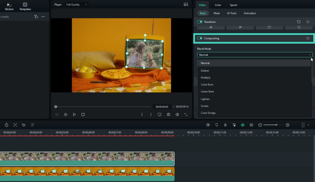 filmora blending modes