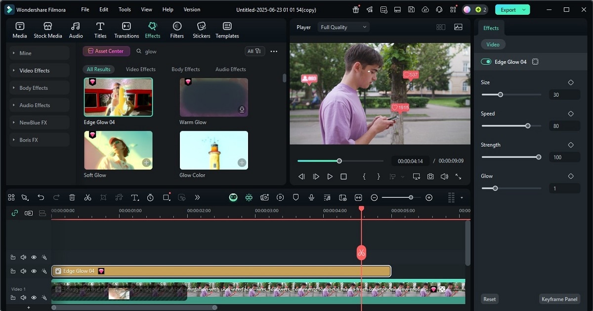 add effect filter for instagram video