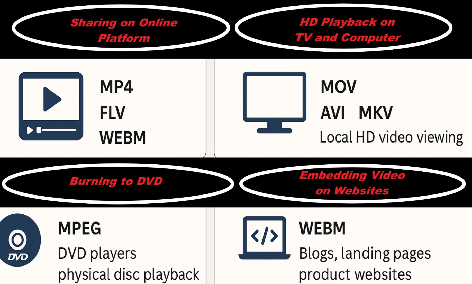 types of video formats