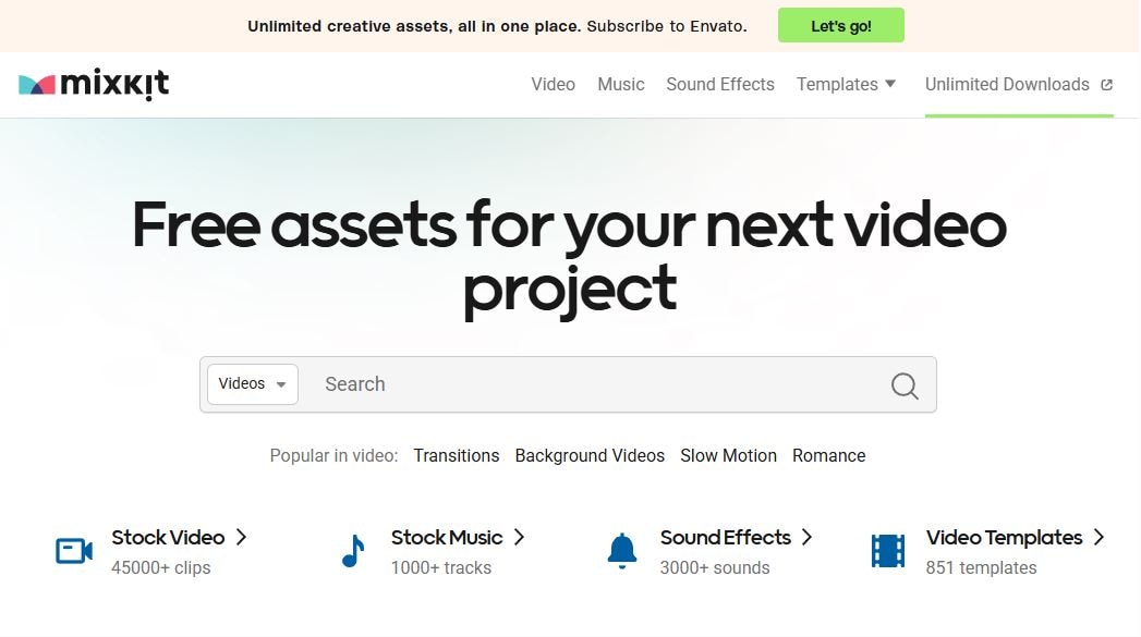mixkit resources