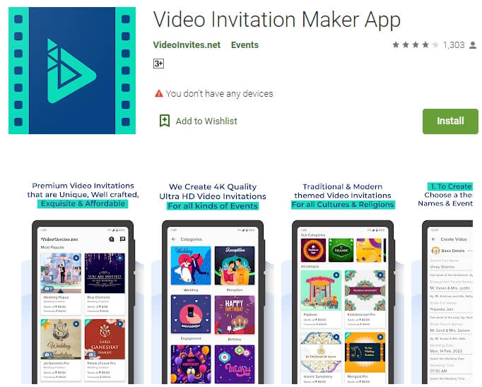 video invitation maker app