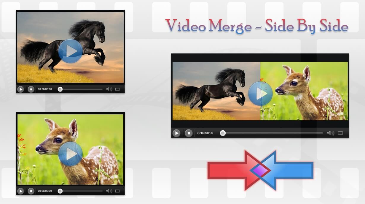 分割螢幕影片製作應用程式 - Video Merge - Side by Side