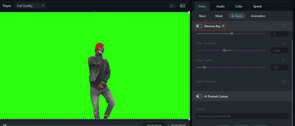 chroma key effect in wondershare filmora