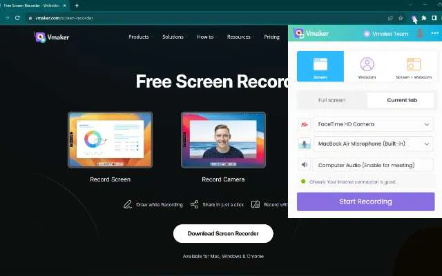 launch vmaker screen recorder 