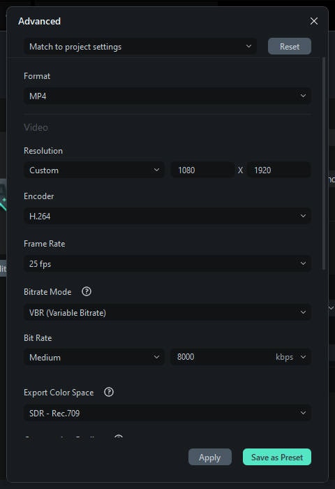 change video resolution