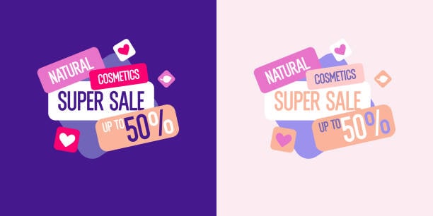 Typography sales video template with animated text.
