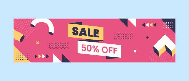 Animated graphics sales video template in Filmora.