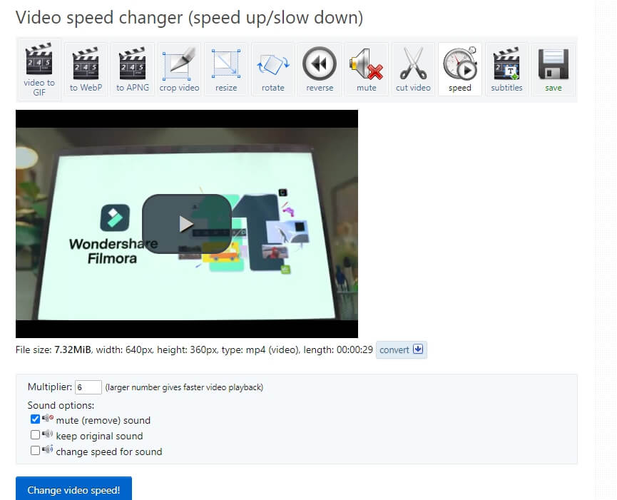 video speed online changer ezgif