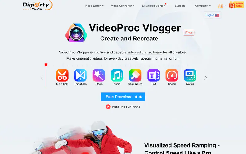 videoproc vlogger split screen video editor