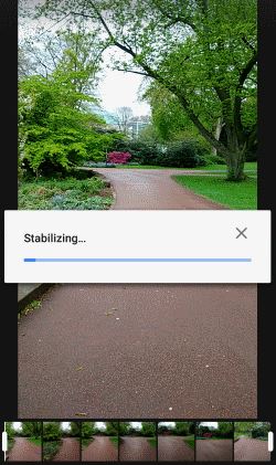 google photos video stabilization