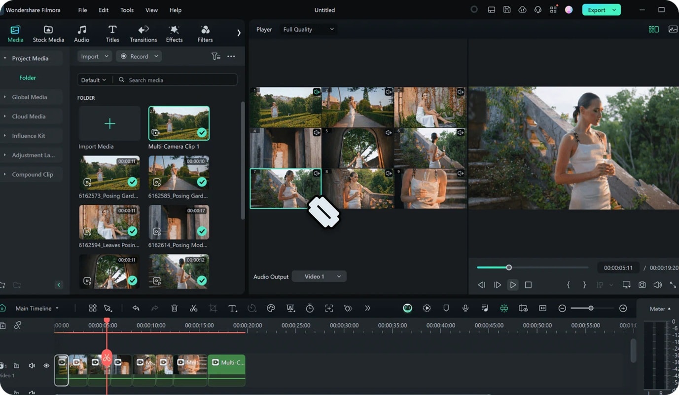 filmora multi camera tools