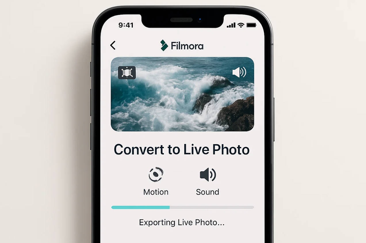 filmora convert video to live photo