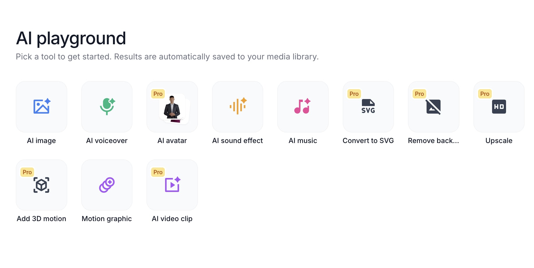 videogen ai playground tools