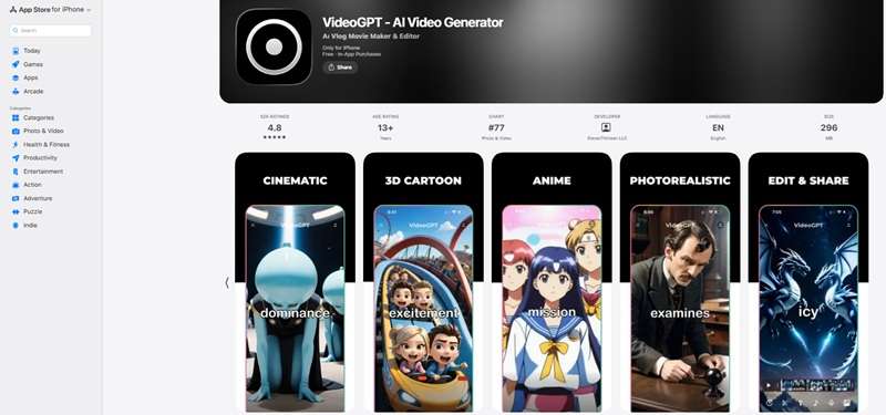 videogpt app on ios