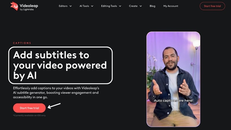 videoleap subtitle generator