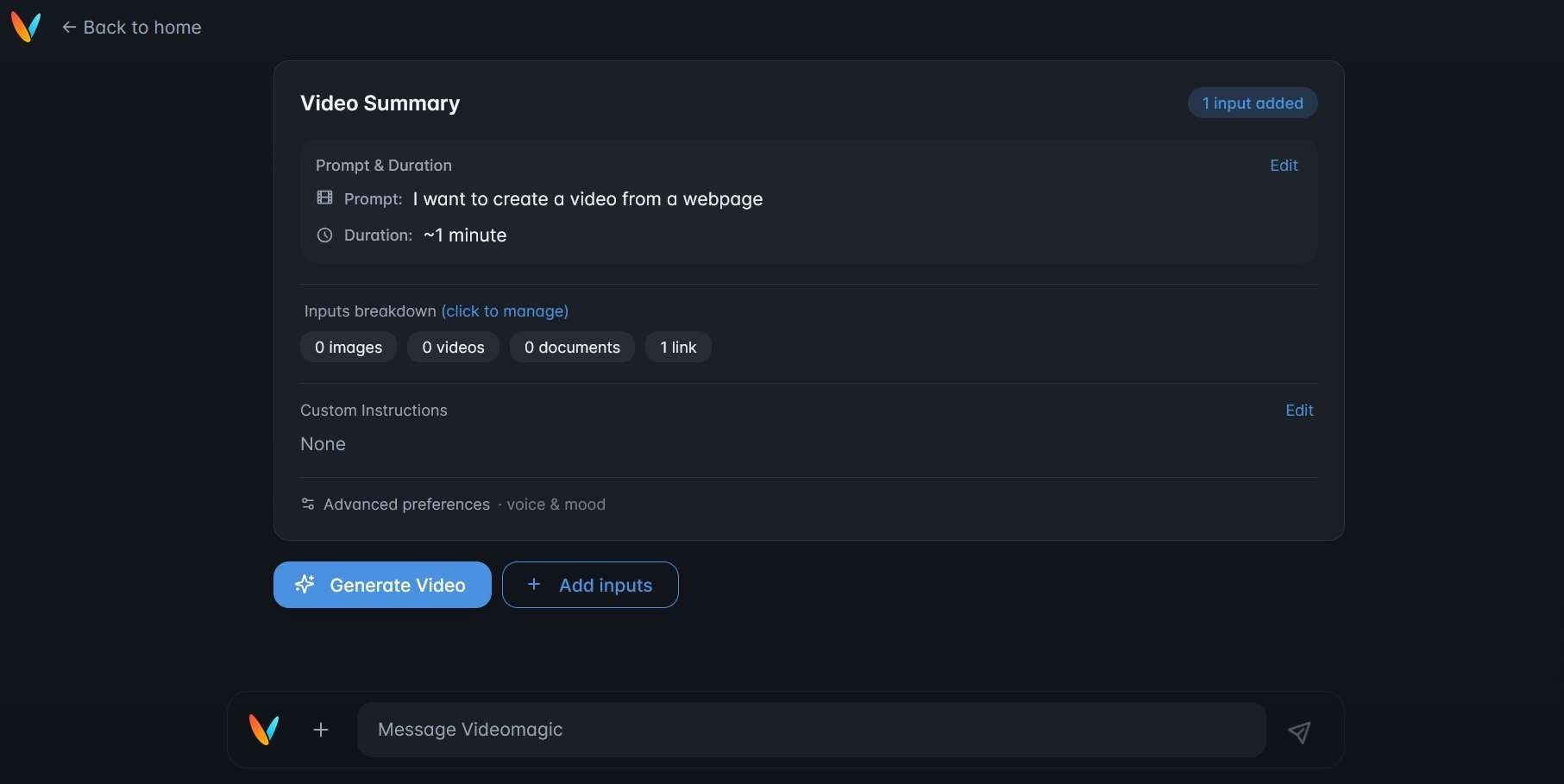 enter prompt and adjust settings