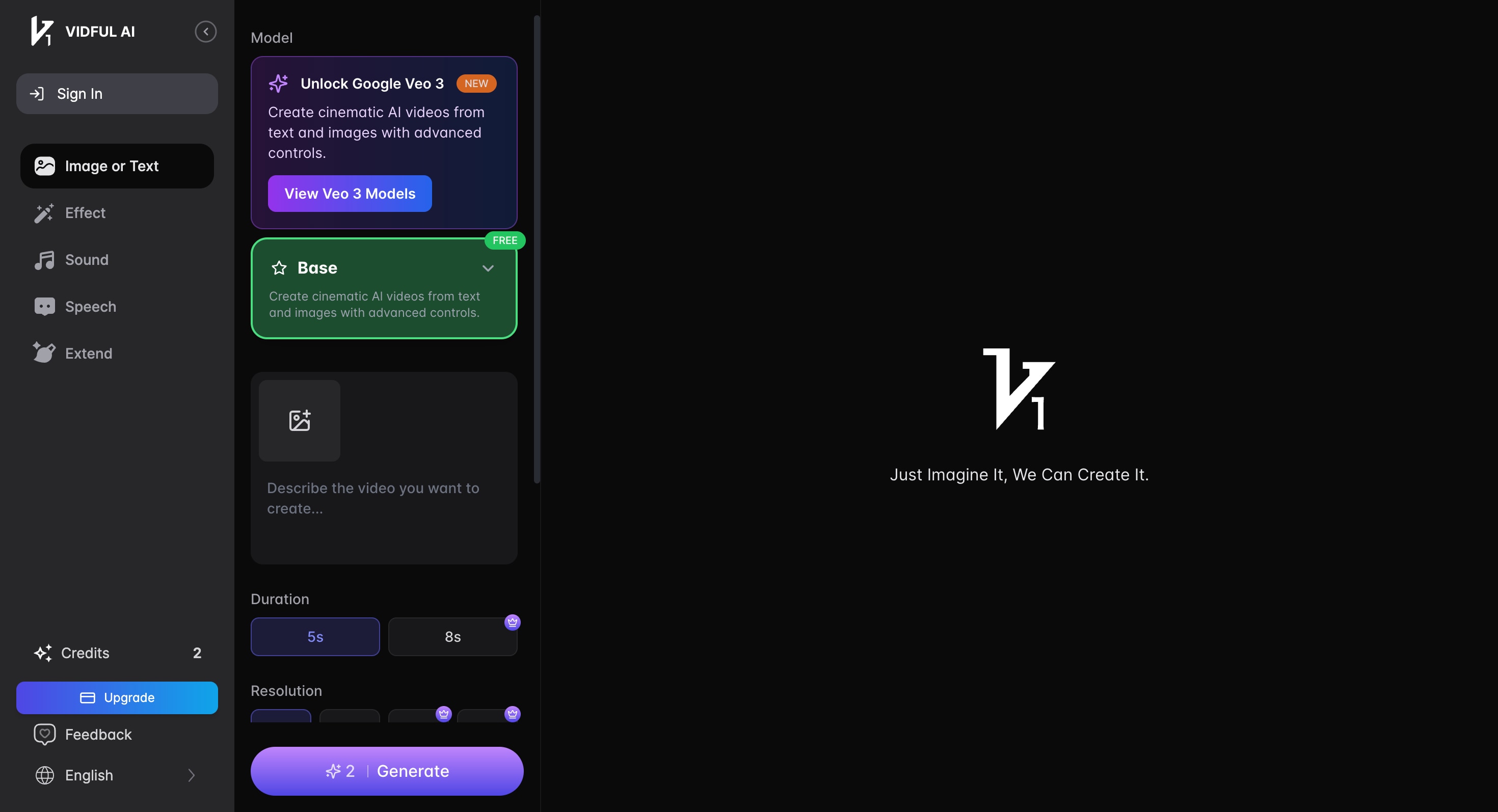 vidful ai image to video edit