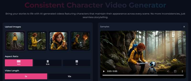 vidgo ai consistent character generator