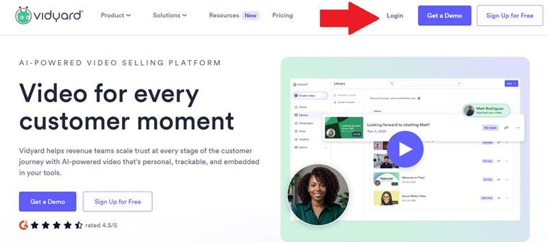 sign in to your vidyard account