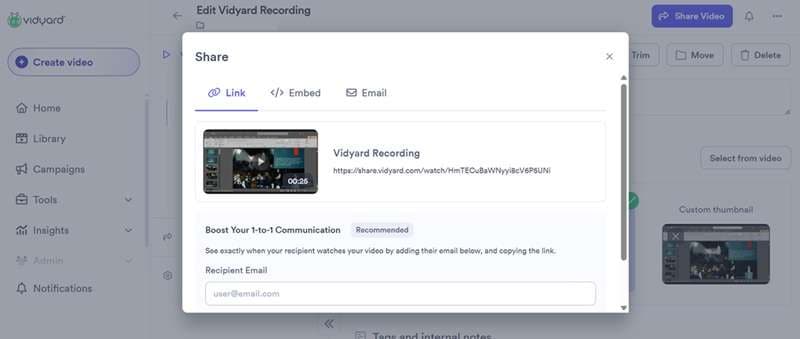 share your recording