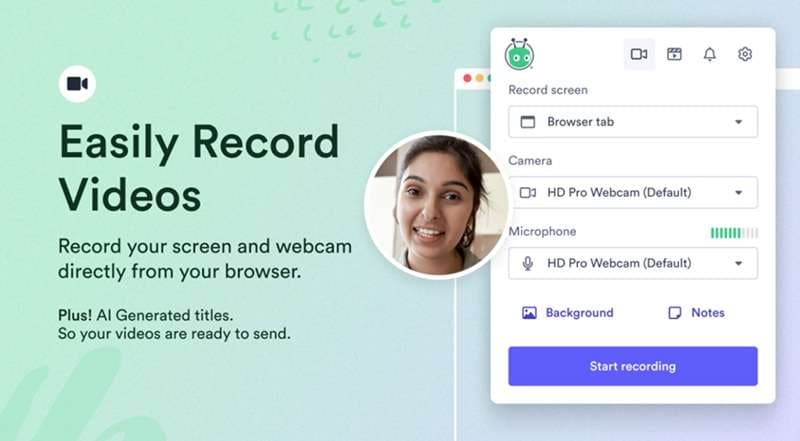 vidyard screen and webcam recorder