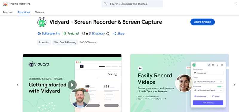 vidyard chrome extension