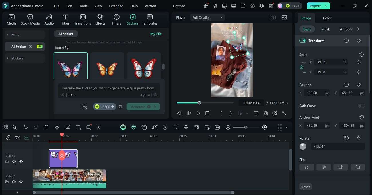 ai sticker generator filmora
