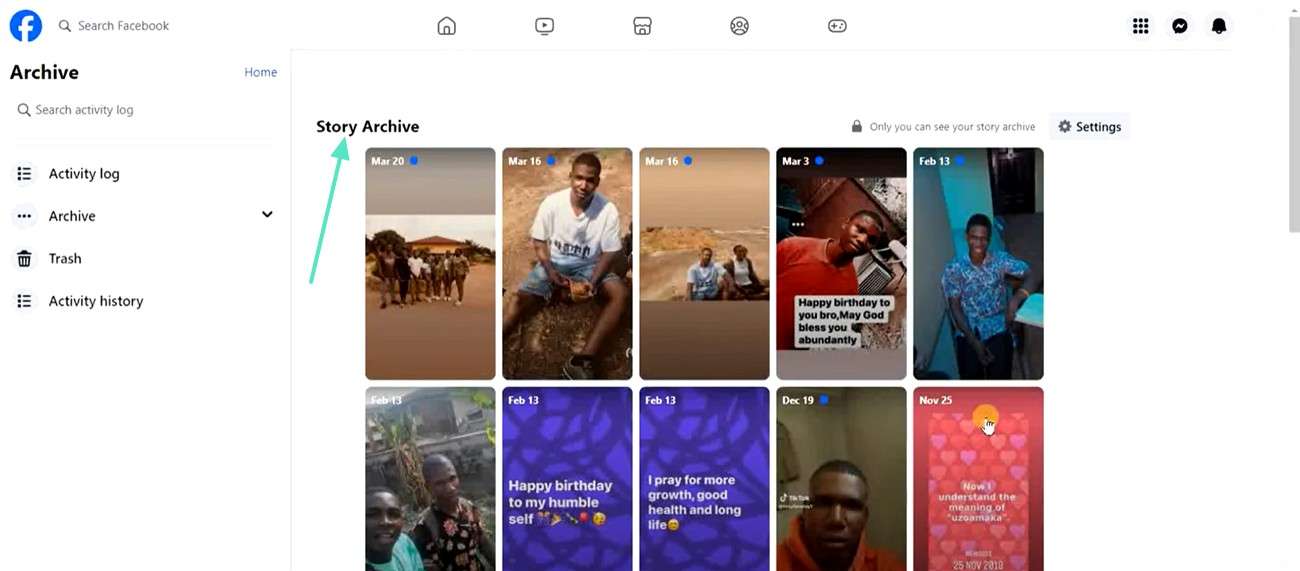 open story archive facebook pc
