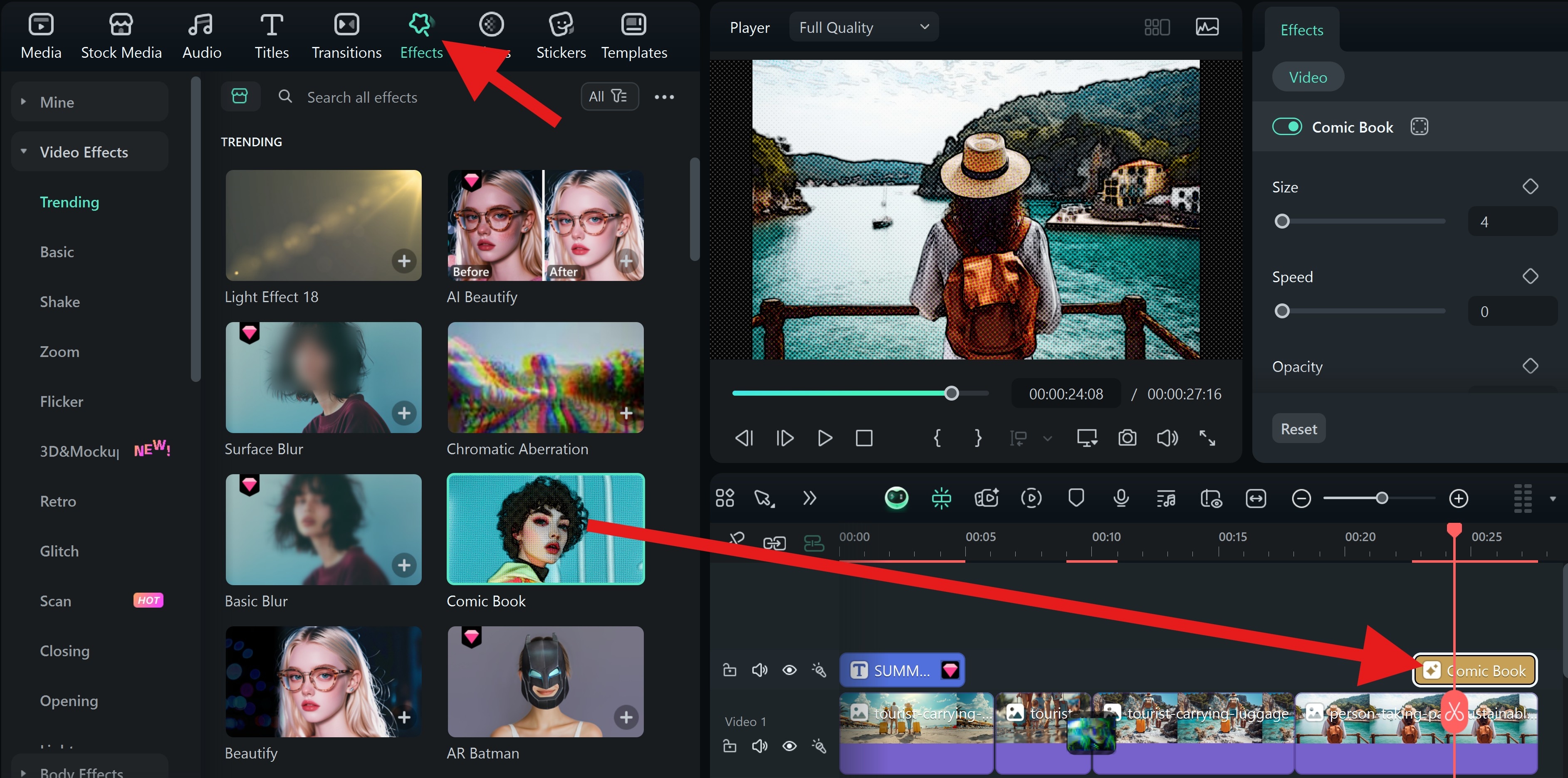 add effects to slideshow filmora pc