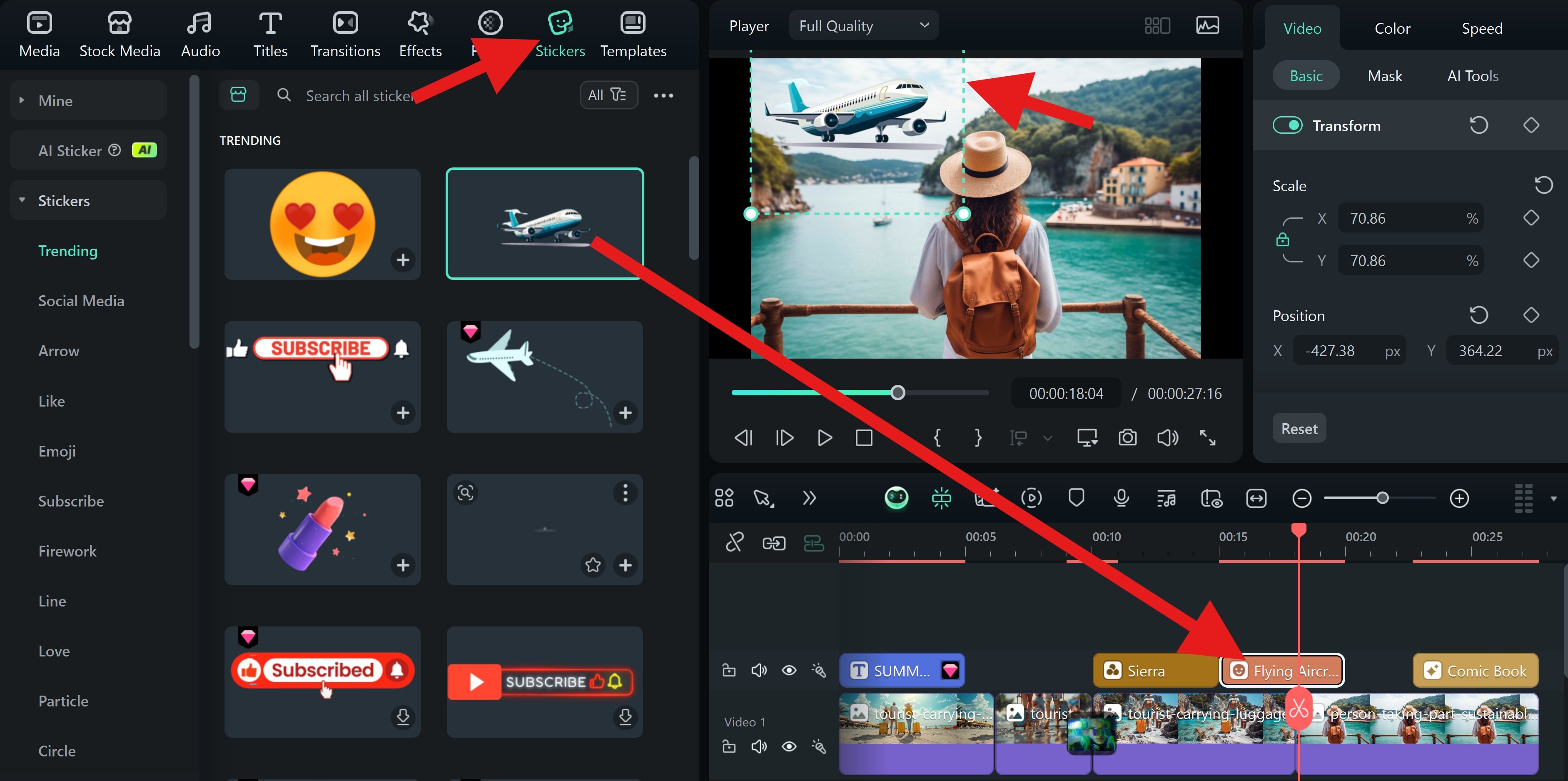 add stickers to your windows slideshow