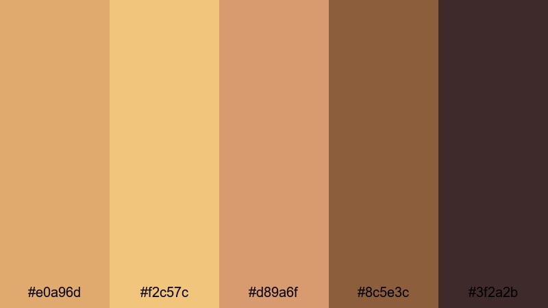 vintage amber reel amber color palette with hex codes