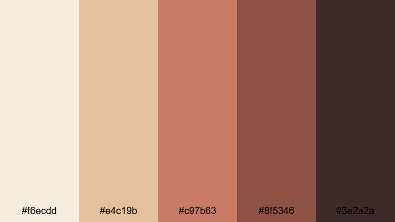 vintage autumn picnic vintage color palette with hex codes