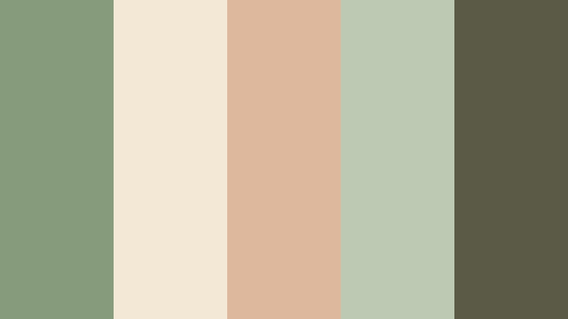 vintage field picnic sage fern color palette with hex codes