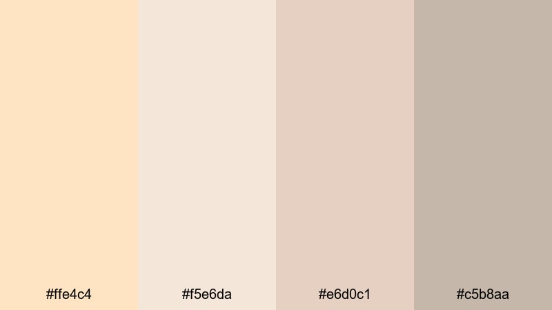 vintage lace bisque bisque color palette with hex codes