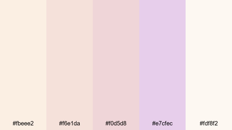 vintage lace bouquet pastel color palette with hex codes
