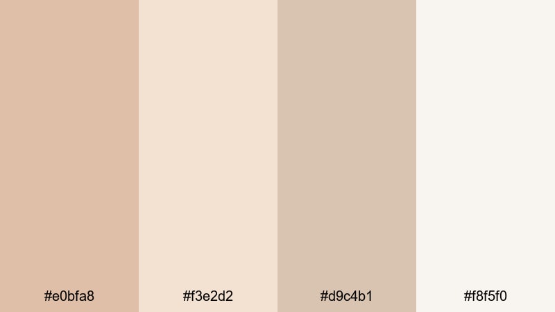 vintage lace mirage desert sand color palette with hex codes