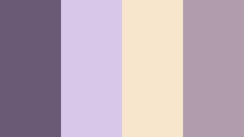 vintage lavender haze smoky lilac color palette with hex codes