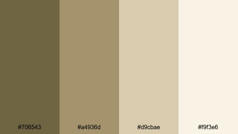 vintage linen olive brown olive color palette with hex codes