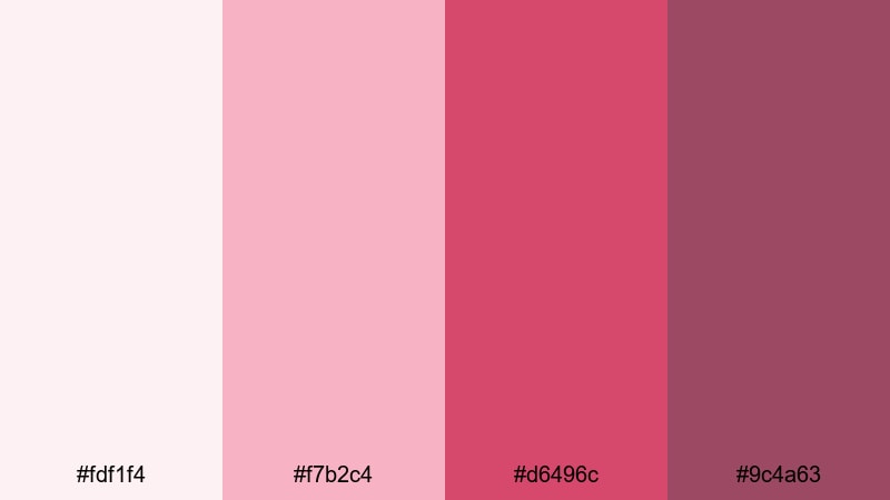 vintage raspberry postcard raspberry color palette with hex codes