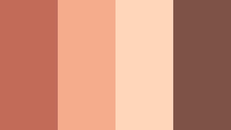 vintage reel coral coral clay color palette with hex codes