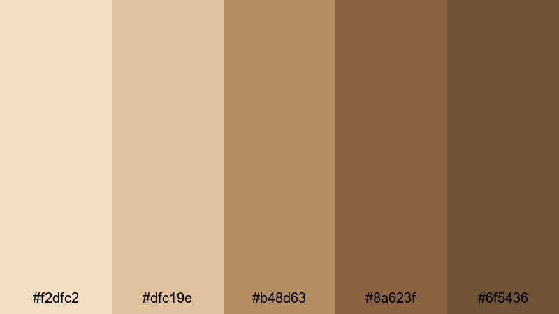 vintage sepia glow yellow beige color palette with hex codes