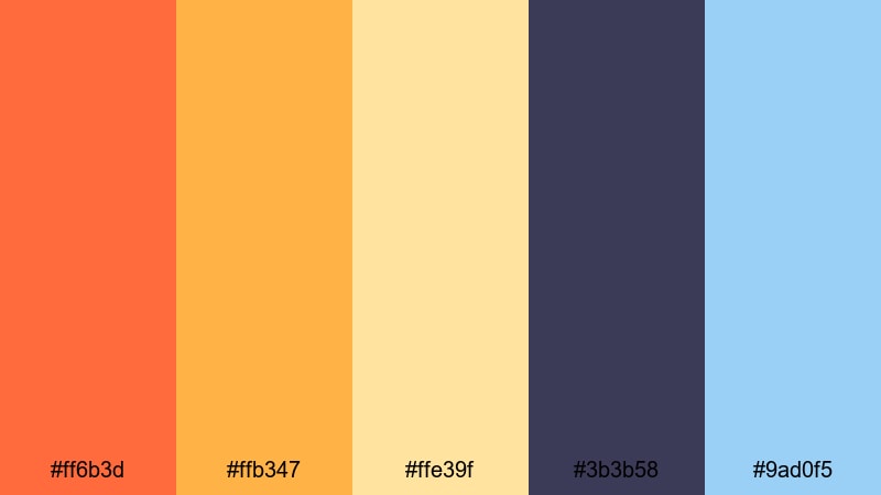 vintage soda pop orange red color palette with hex codes