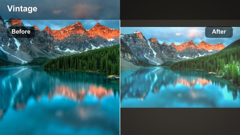 Vintage faded sunset filter on a road trip reel