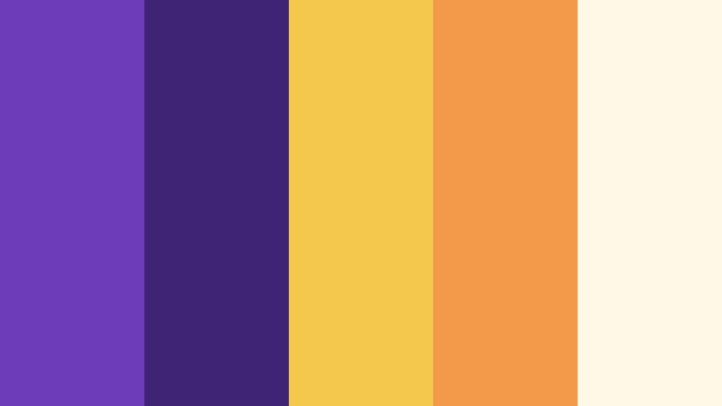 violet citrus rush complementary color color palette with hex codes