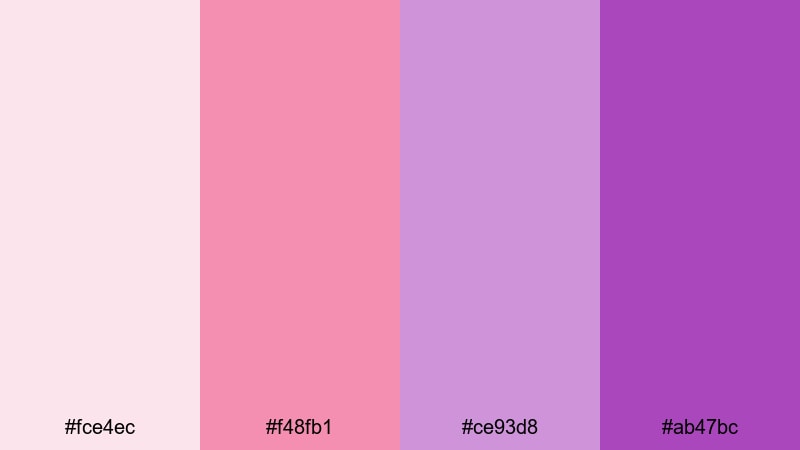 violet rose petals violet color palette with hex codes