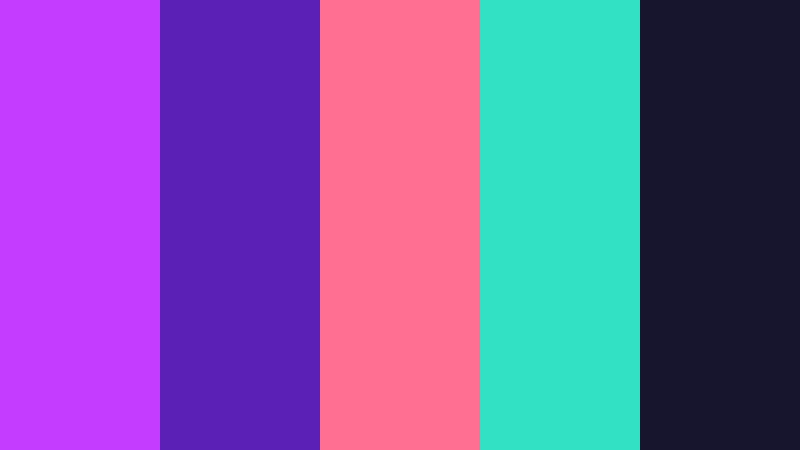 violet static bloom vhs color color palette with hex codes