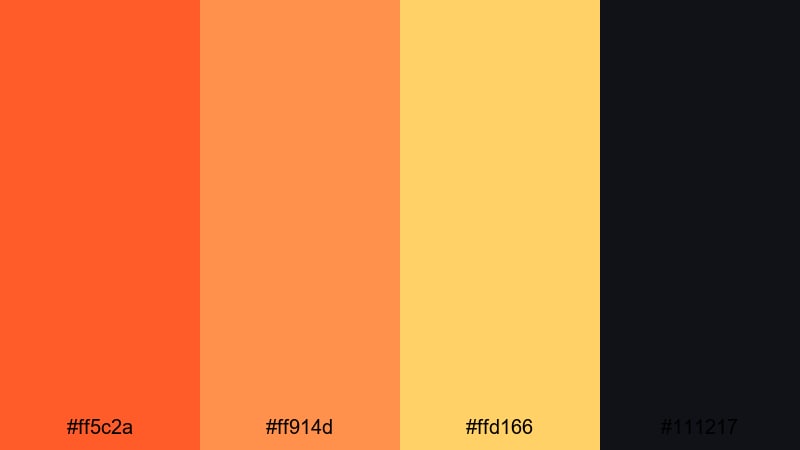 viral ember thumbnail flame color palette with hex codes