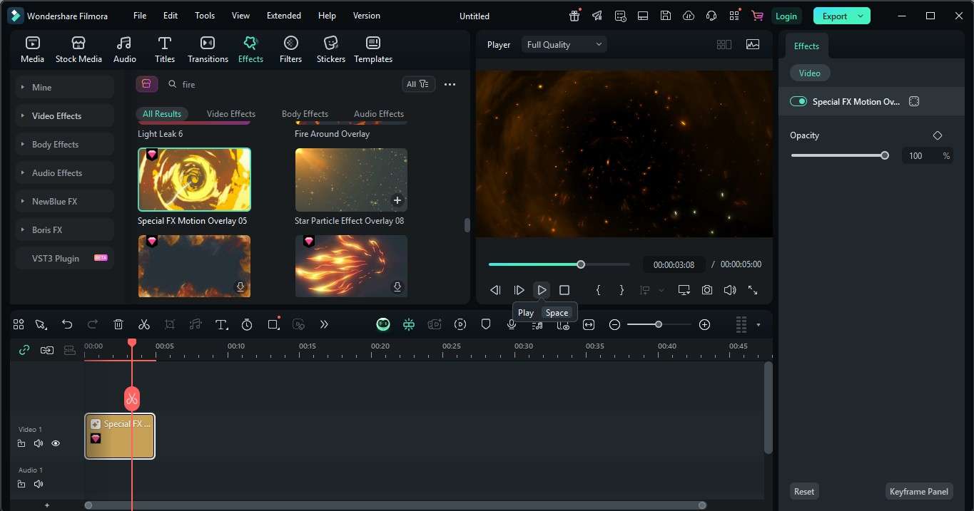 filmora vfx software
